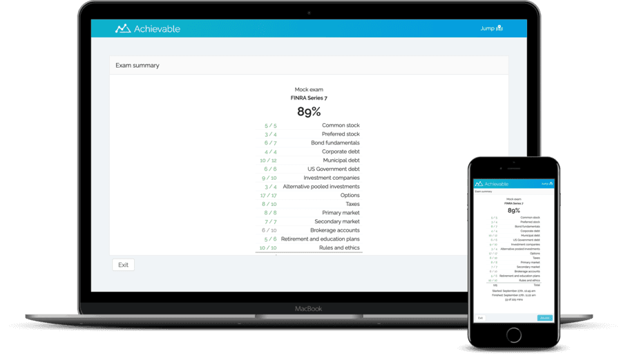 Screenshot of Achievable Life and Health Insurance practice exam