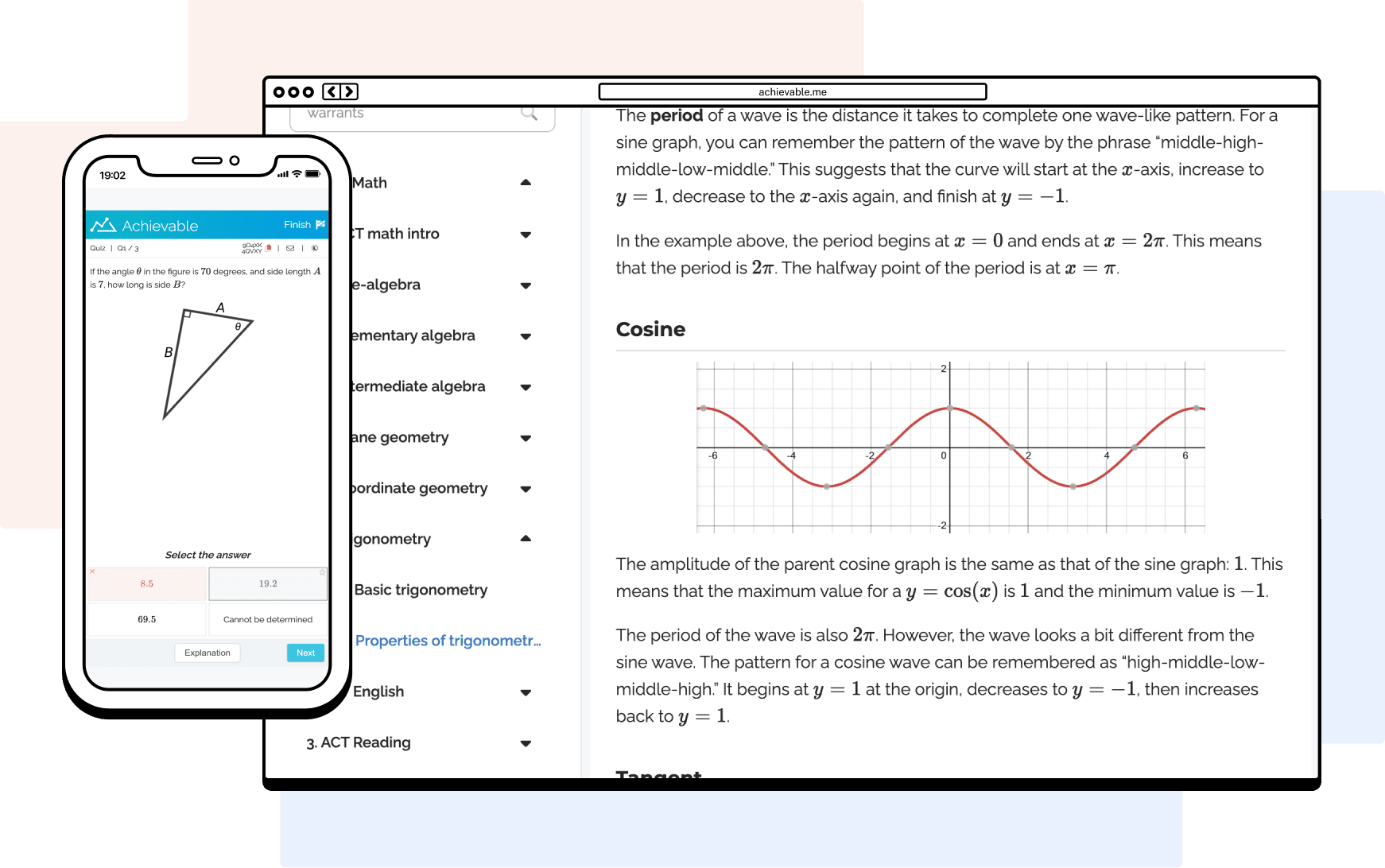 Achievable ACT dashboard