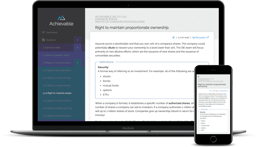 Achievable Series 6 online textbook shown on laptop and smartphone