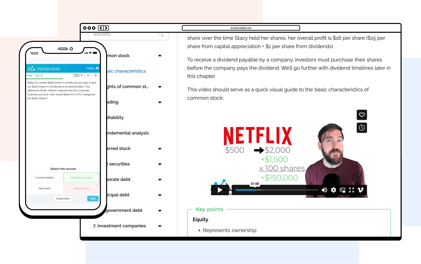 Achievable FINRA Series 7 dashboard