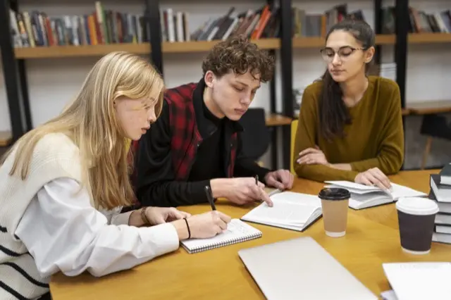 Students working together in a study group